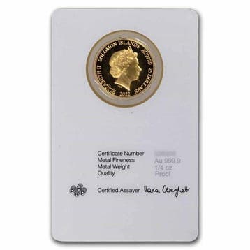 Salomonseilanden. 25 Dollars 2022 1/4 oz $25 Solomon Islands