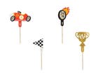 Race Cupcake Toppers 4st, Verzenden