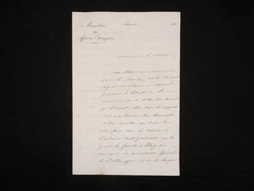 Ferdinand de LESSEPS - Lettre au marquis de Moustier - 1854