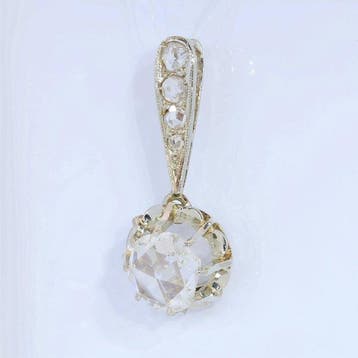 Hanger - 18 karaat Witgoud - Diamant - Vintage Art Deco uit, Handtassen en Accessoires, Antieke sieraden