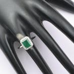 Zonder minimumprijs - Ring Platina - 1.69ct. tw. Smaragd -, Handtassen en Accessoires, Ringen, Nieuw