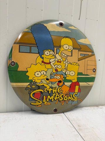 The Simpsons – Familie Simpson – Rond Emaille Verzamelbord -, Nieuw in verpakking