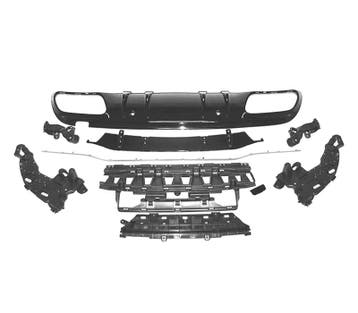 Diffuseur Pour Mercedes Classe C W205 18-21 Noir Look Amg, Autos : Pièces & Accessoires, Verzenden