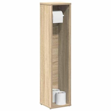 vidaXL Badkamerkast met rolhouder 20,5x20x90 cm sonoma, Verzenden