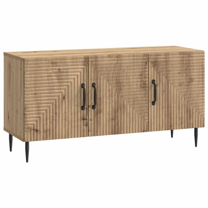vidaXL TV Kast Artisanaal eiken 99 x 34,5 x 50 cm Bewerkt, Maison & Meubles, Armoires | Mobilier de télévision, Envoi