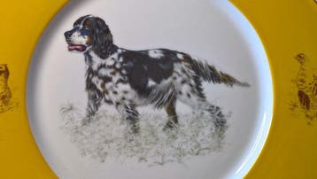 Hermès - Plat - Chiens Courants & Chiens DArret -, Antiquités & Art