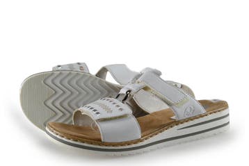 Rieker Muiltjes in maat 41 Wit, Kleding | Dames, Schoenen, Verzenden, Wit, Zo goed als nieuw, Rieker