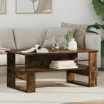 vidaXL Salontafel Rook Eiken 90 x 50 x 40 cm Bewerkt hout, Huis en Inrichting, Tafels | Salontafels, Verzenden, Nieuw
