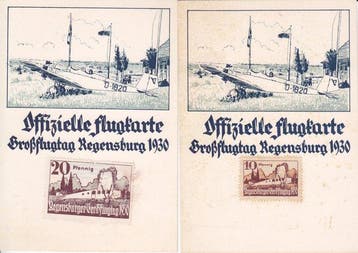 Duitse Rijk 1930 - Vliegdag Regensburg 1930, officiële