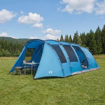 vidaXL Tunneltent 675 x 392 x 210 cm Blauw, Verzenden, Nieuw