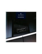 2013 MASERATI QUATTROPORTE VI ERMENEGILDO ZEGNA LE BROCHUR.., Ophalen of Verzenden