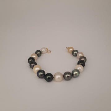 Zonder minimumprijs - Armband - 18 karaat Geel goud Parel, Nieuw