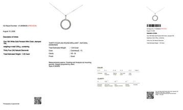 Zonder minimumprijs - Ketting met hanger - 18 karaat Witgoud