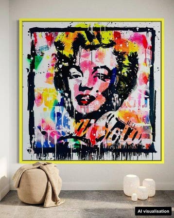 Mikko - Marilyn Monroe Coca-Cola Stamp - XL [Unq 1/1], Antiek en Kunst