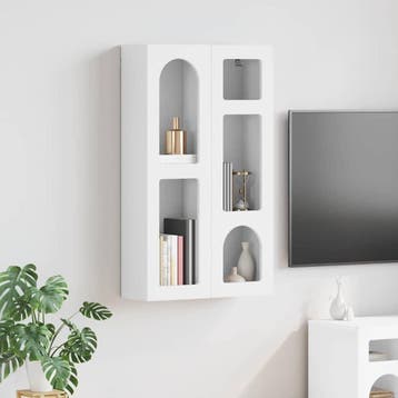 vidaXL Hangkast met plank ELST Wit 59 x 20 x 100 cm Bewerkt, Verzenden