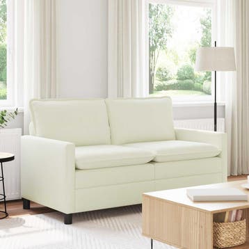 vidaXL bank / zetel Crèmekleurig 156 x 81 x 87,5 cm Stof, Verzenden