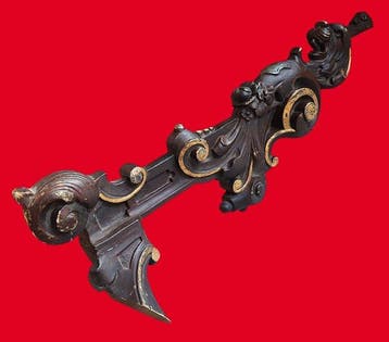 Decoratief ornament - houten waterspuwer - neogotisch -, Antiek en Kunst
