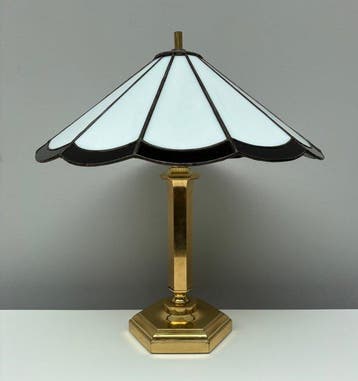Tiffany (Style) - Tafellamp - Glas, Messing