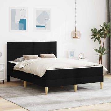 vidaXL Bedframe 160 x 200 cm Zwart, Verzenden, Nieuw