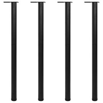vidaXL Tafelpoten in hoogte verstelbaar zwart 1100 mm 4 st, Verzenden, Nieuw