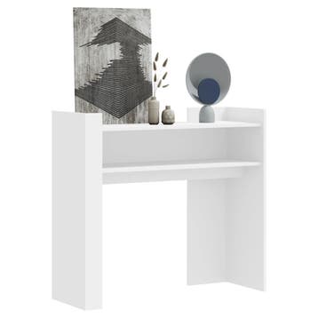 vidaXL Wandtafel 100x35x90 cm bewerkt hout wit, Verzenden, Nieuw