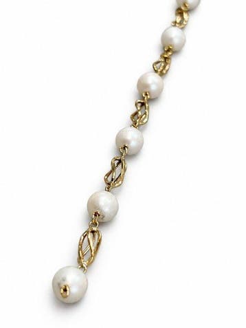 Bracelet de perles - 18 carats Or jaune Perle