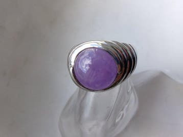 Zilver, amethist - Ring - Art Deco-stijl