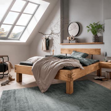 TPT Möbel Elva Massief Eiken Balkenbed - 180 x 210, Nieuw