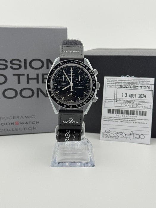 Omega x Swatch - MoonSwatch - Mission to the Moon - Sans, Handtassen en Accessoires, Horloges | Heren