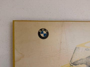 Ter Wal N.V. Amstelveen - BMW Technik-Poster auf Holzplatte