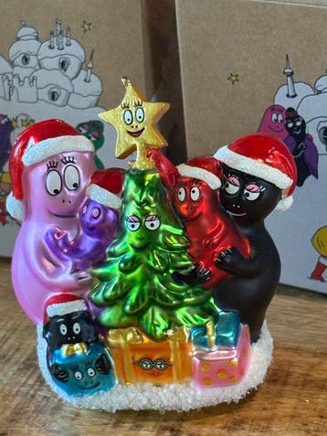 Kerstboomversiering Barbapapa kerstornamenten 4 stuks, glas, Nieuw