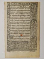 Vostre - Leaf from a book of hours, printed on vellum - 1502
