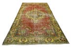 Rood-geel vintage - Vloerkleed - 225 cm - 125 cm - met, Nieuw