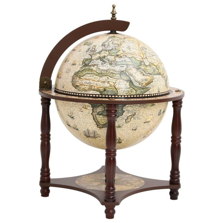 vidaXL Globebar massief eucalyptushout bruin, Maison & Meubles, Accessoires pour la Maison | Porte-bouteilles, Envoi