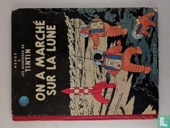 Kuifje - On a marché sur la lune  - 1954, Boeken, Stripverhalen, Gelezen, Eén stripboek, Verzenden