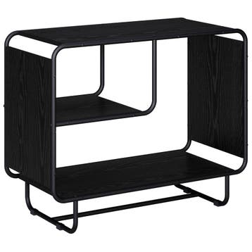 vidaXL Dressoir Zwart eiken 80 x 37,5 x 64,5 cm Bewerkt hout, Verzenden, Nieuw