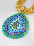 Murano-glas - Ketting met hanger - Murano-glas met murrines, Antiek en Kunst