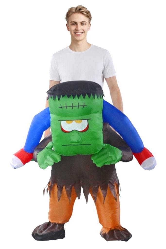 KIMU® Opblaas Kostuum Zittend op Frankenstein Opblaasbaar pa, Kleding | Heren, Carnavalskleding en Feestkleding, Nieuw, Ophalen of Verzenden