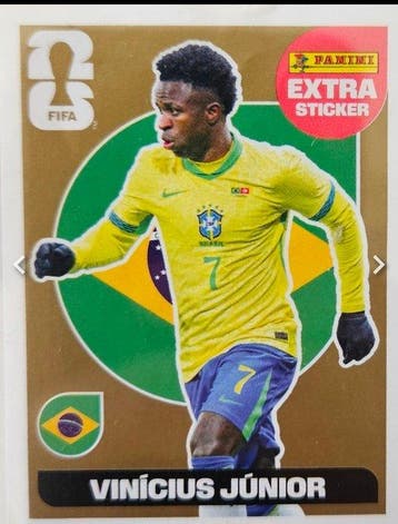 2026 Panini World Cup Stickers Vinícius Júnior Extra sticker, Nieuw