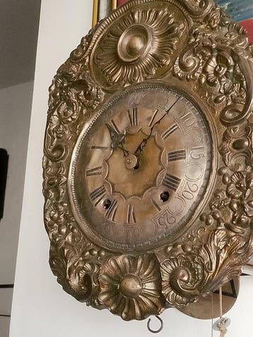 Comtoise klok - Messing, IJzer, Emaille - 1850-1900, Antiek en Kunst