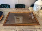 Plateau de service - Plateau en bois antique avec de beaux, Antiquités & Art