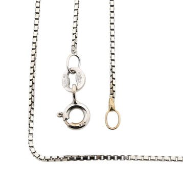 Witgouden Venetiaanse schakelketting, Handtassen en Accessoires, Kettingen, Ophalen of Verzenden, Gebruikt, Goud, Goud