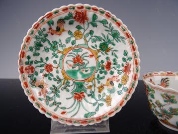 Kop en schotel - Porselein - Kangxi 1662-1722