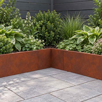 vidaXL Keermuur 50 x 50 x 50 cm weervast staal Roestkleurig, Verzenden, Nieuw