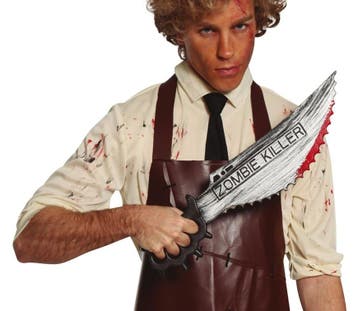 Halloween Zombie Killer Mes 50cm, Verzenden