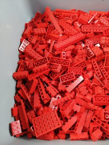 Lego - geen serie - 01. Partij van 1000 rode bouwstenen -, Kinderen en Baby's, Nieuw