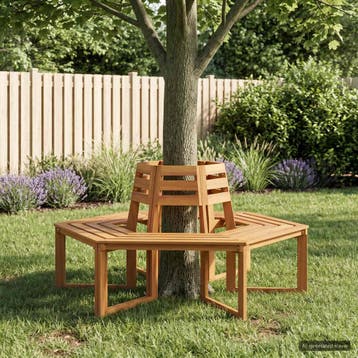 vidaXL Boombank 2 st 160 x 140 x 86 cm Massief Acacia Hout, Tuin en Terras, Verzenden, Nieuw