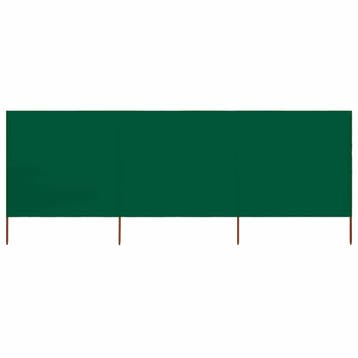vidaXL Windscherm 3-panelen 400x80 cm stof groen, Tuin en Terras, Verzenden, Nieuw