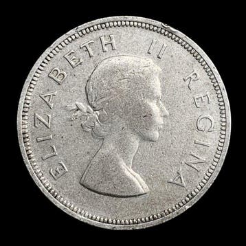 Zuid-Afrika. Silver 2½ Shillings (Elizabeth II) Coin 1959