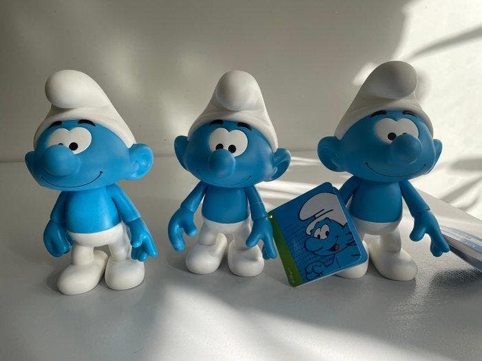3 Figures IMPS (Brussels) - Peyo - Beeld, De Smurfs (2024) -, Antiek en Kunst, Kunst | Designobjecten